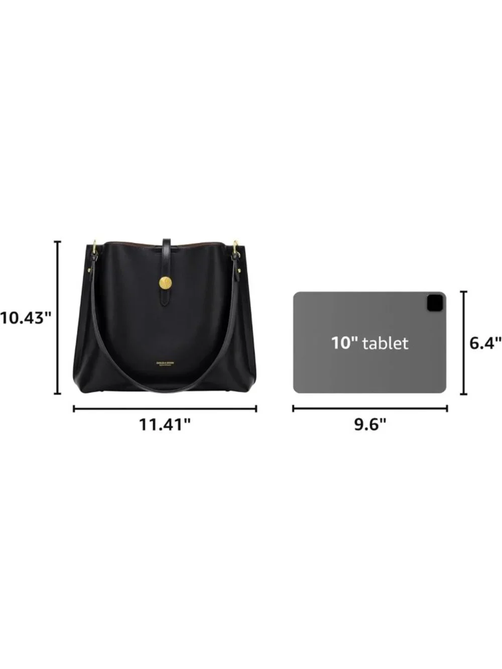 Stylish Genuine Leather Bucket Tote Bag | Adjustable Strap Shoulder Purse